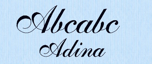 Adina Embroidery Font