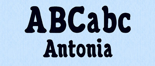 Antonia Embroidery Font