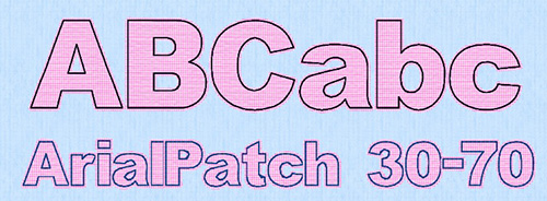 ArialPatch Embroidery Font