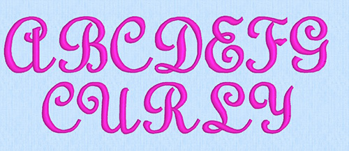 Curly Embroidery Font