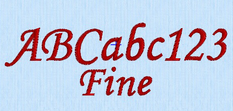 Fine Font Embroidery