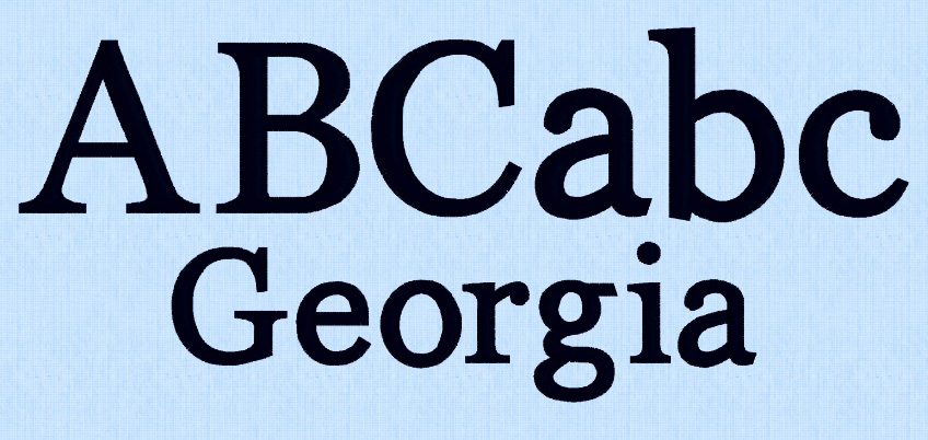 Georgia Embroidery Font